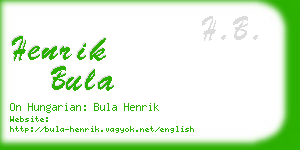 henrik bula business card